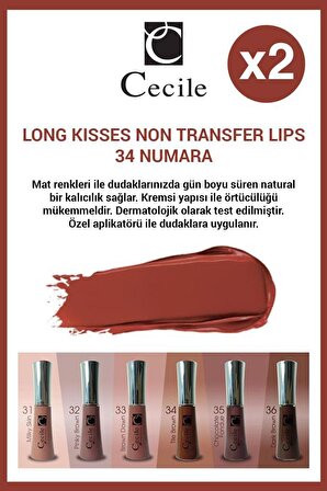 Cecile Dolgunlaştırıcı Nemlendirici Etkili Kalıcı Lip Gloss No:34 X2